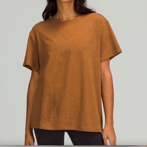 NWOT lululemon All Yours Tee Size 6 Heathered Copper Brown